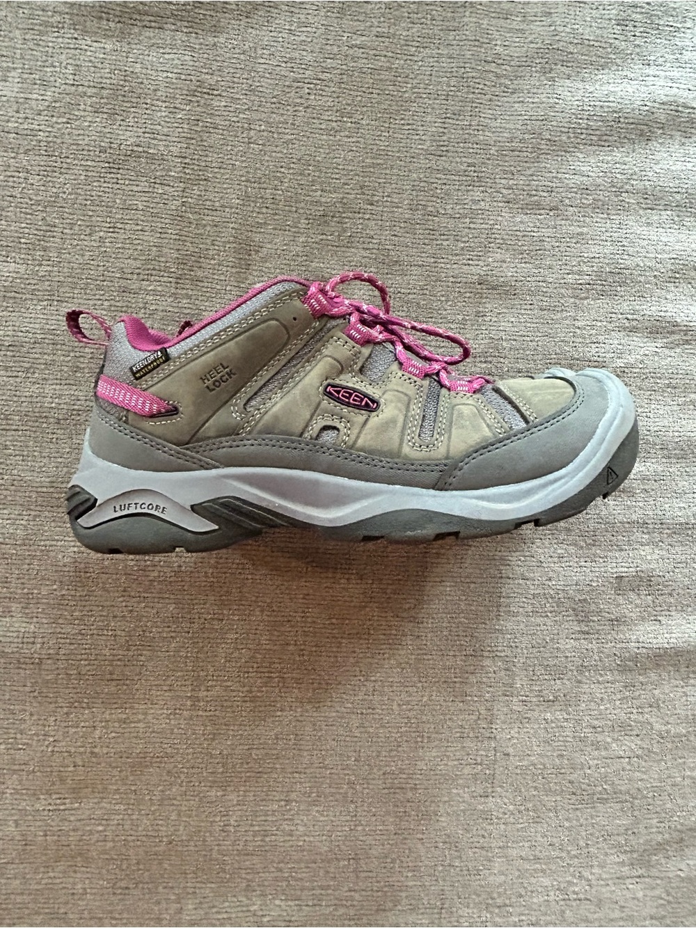 Keen Women's Waterproof Hiking Shoes in gray/purple